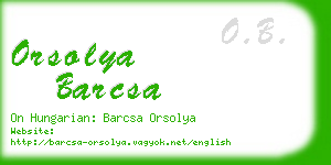 orsolya barcsa business card